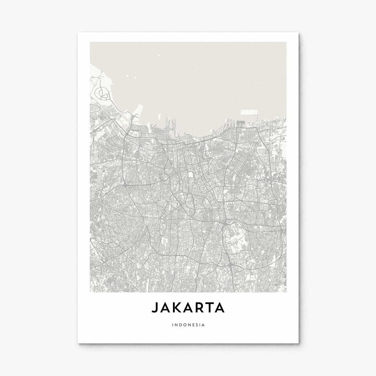 Jakarta Map Poster, print only (unframed)