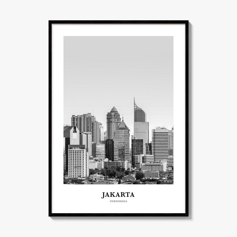 Jakarta Classic No 1 Poster, framed poster mockup