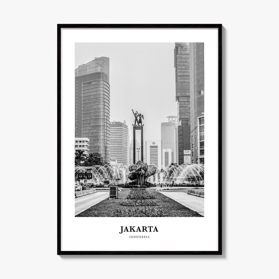 Jakarta Classic No 2 Poster, framed poster mockup