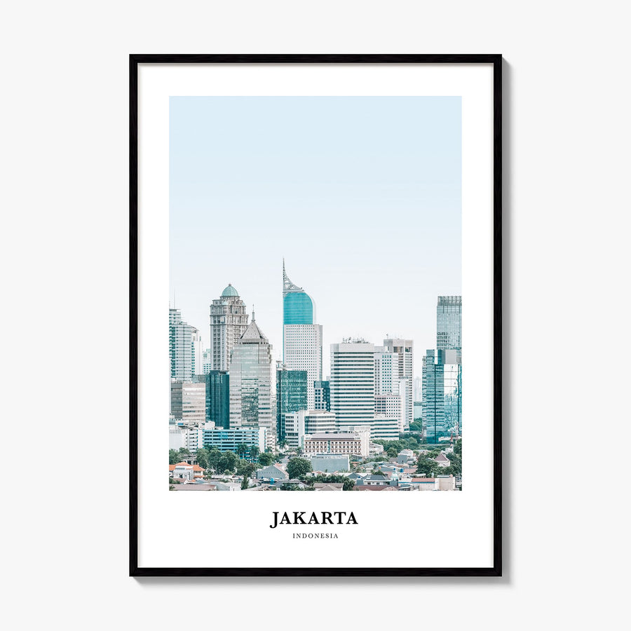 Jakarta Classic Poster, framed poster mockup