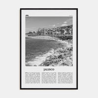 Jalisco No 1 Poster Black Wood / 8x12 in Nbourhood Travel B&W Poster