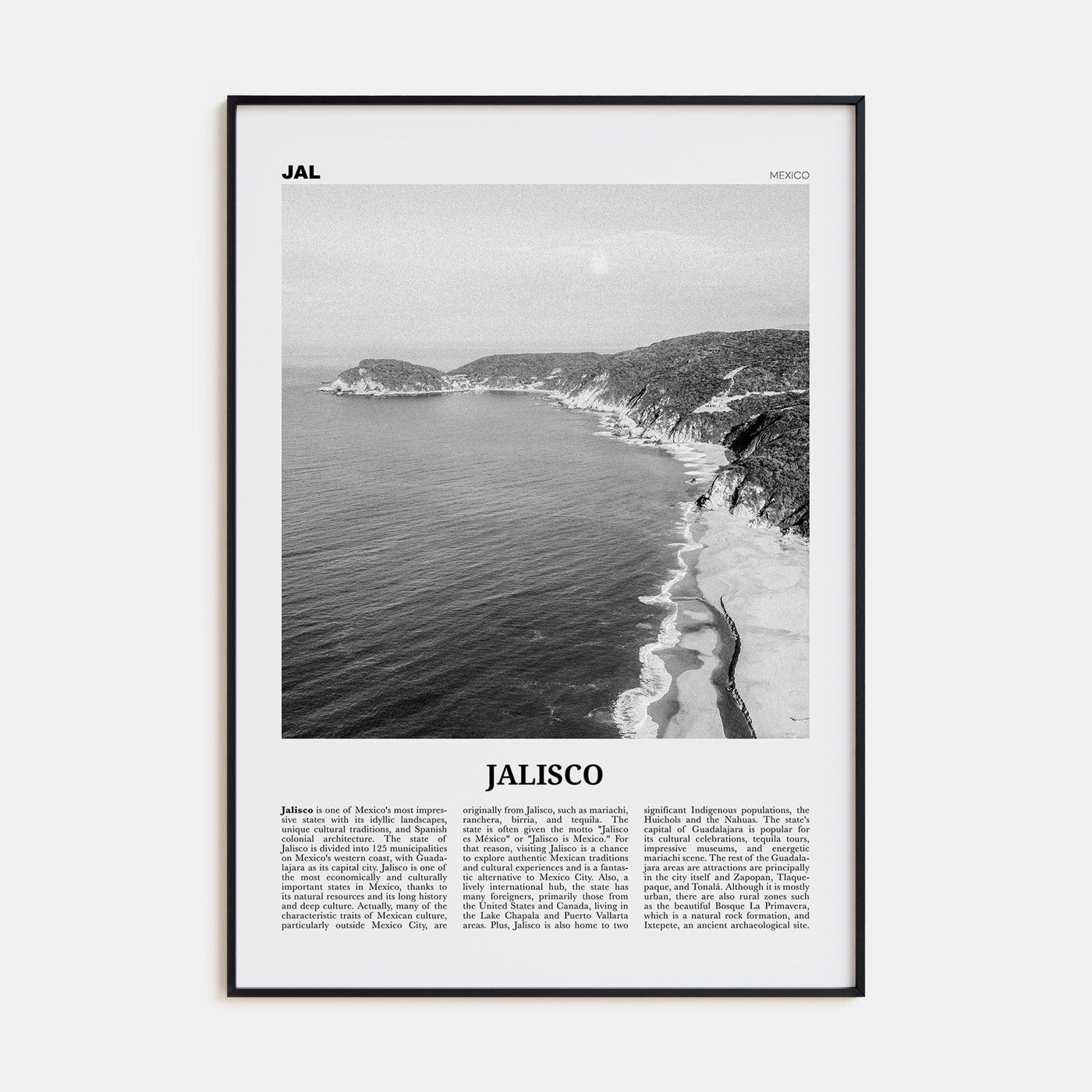 Jalisco No 2 Poster None / 8x12 in Nbourhood Travel B&W Poster