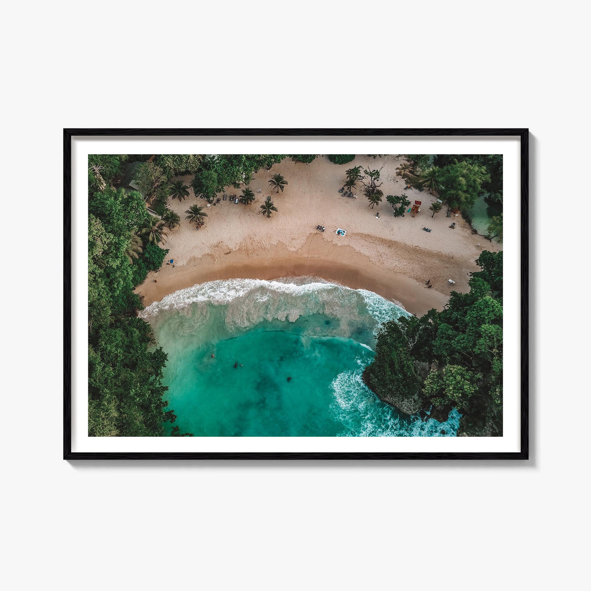 Jamaica colorful photo poster of Caribbean – horizontal wall art, unframed print shown in interior mockup