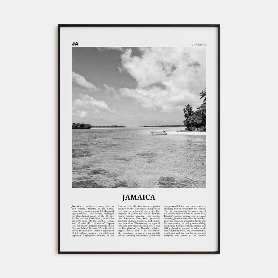 Jamaica No 1 Poster None / 8x12 in Nbourhood Travel B&W Poster