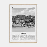 Jamaica No 3 Poster Natural Wood / 8x12 in Nbourhood Travel B&W Poster