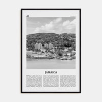 Jamaica No 3 Poster Black Wood / 8x12 in Nbourhood Travel B&W Poster