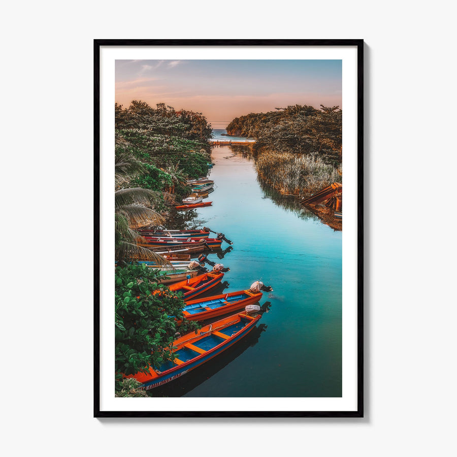 Jamaica Photo No 1 Poster, framed poster mockup, white border