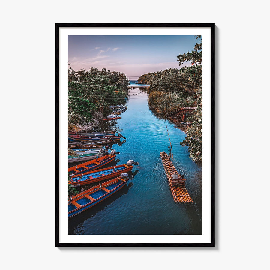 Jamaica Photo No 2 Poster, framed poster mockup, white border