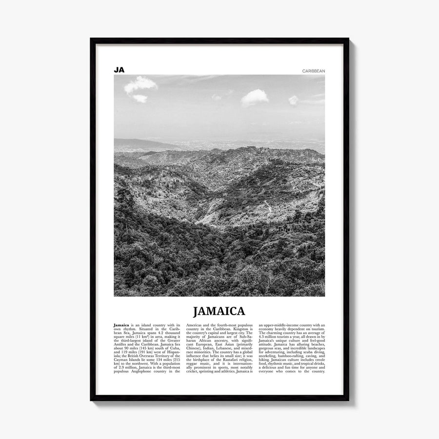 Jamaica Newspaper No 2 Poster, framed poster mockup
