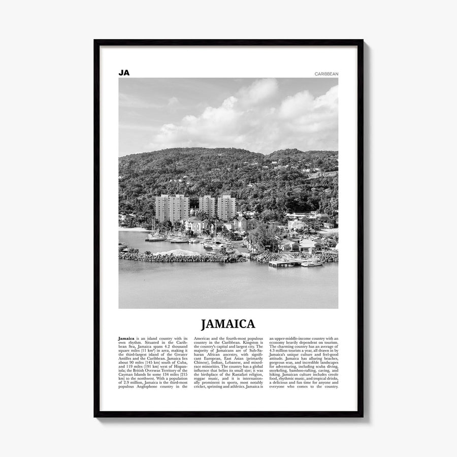 Jamaica Newspaper No 3 Poster, framed poster mockup