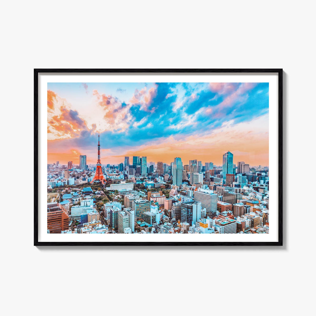 Japan colorful photo poster of Asia – horizontal wall art, unframed print shown in interior mockup