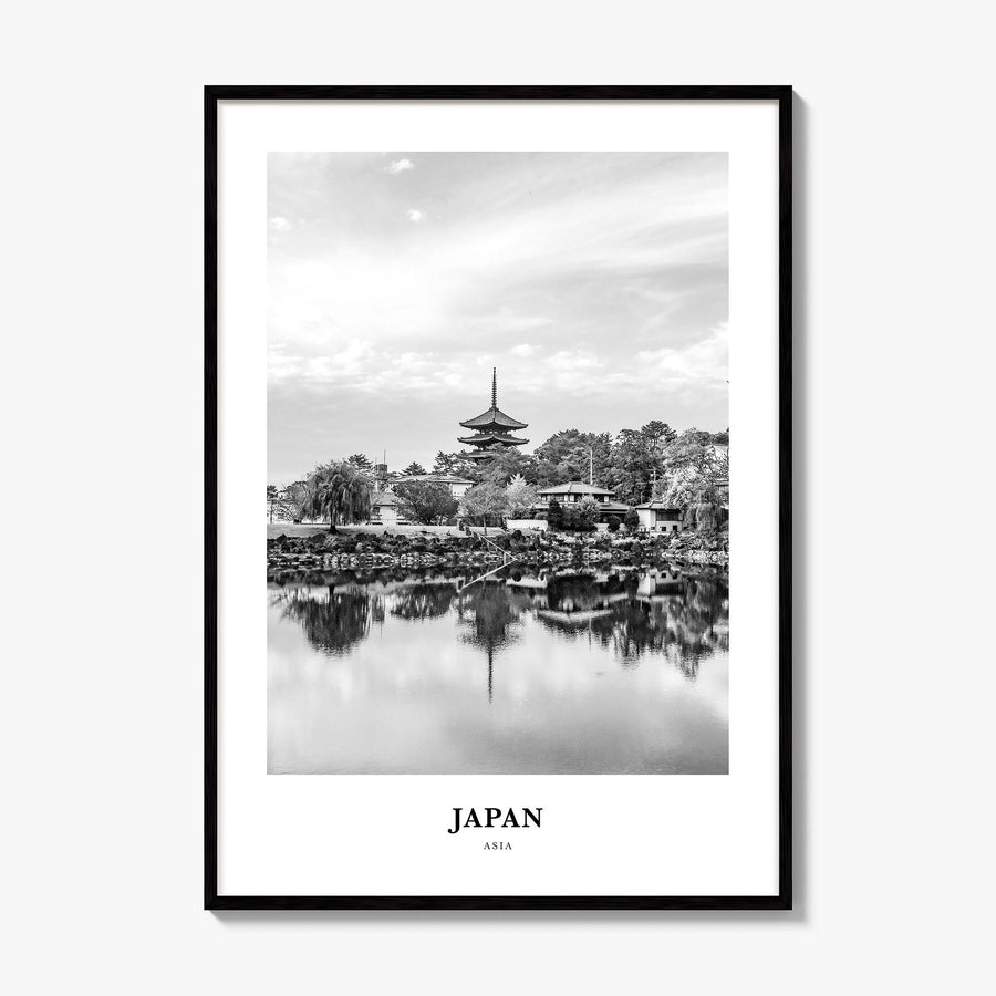 Japan Classic No 3 Poster, framed poster mockup