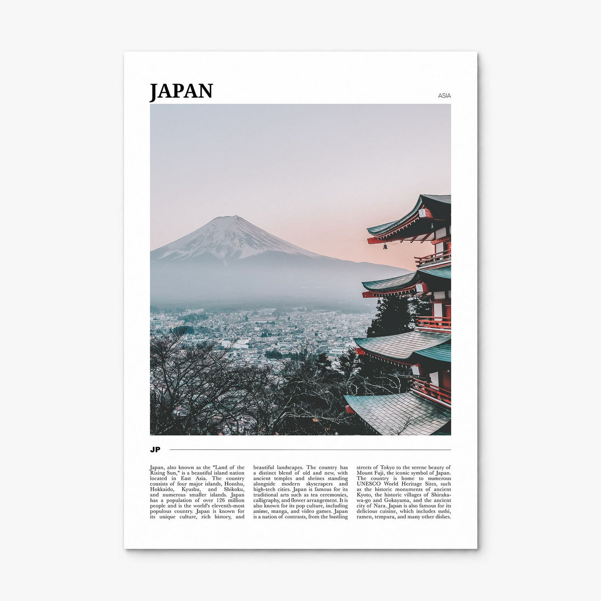 Japan Travel Poster, print only (unframed)