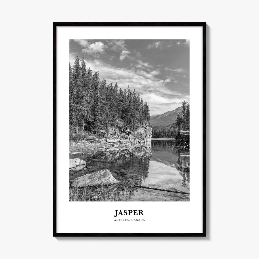 Jasper National Park Classic Poster, framed poster mockup