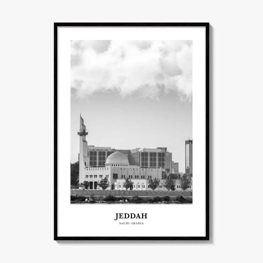 Jeddah Classic Poster, framed poster mockup