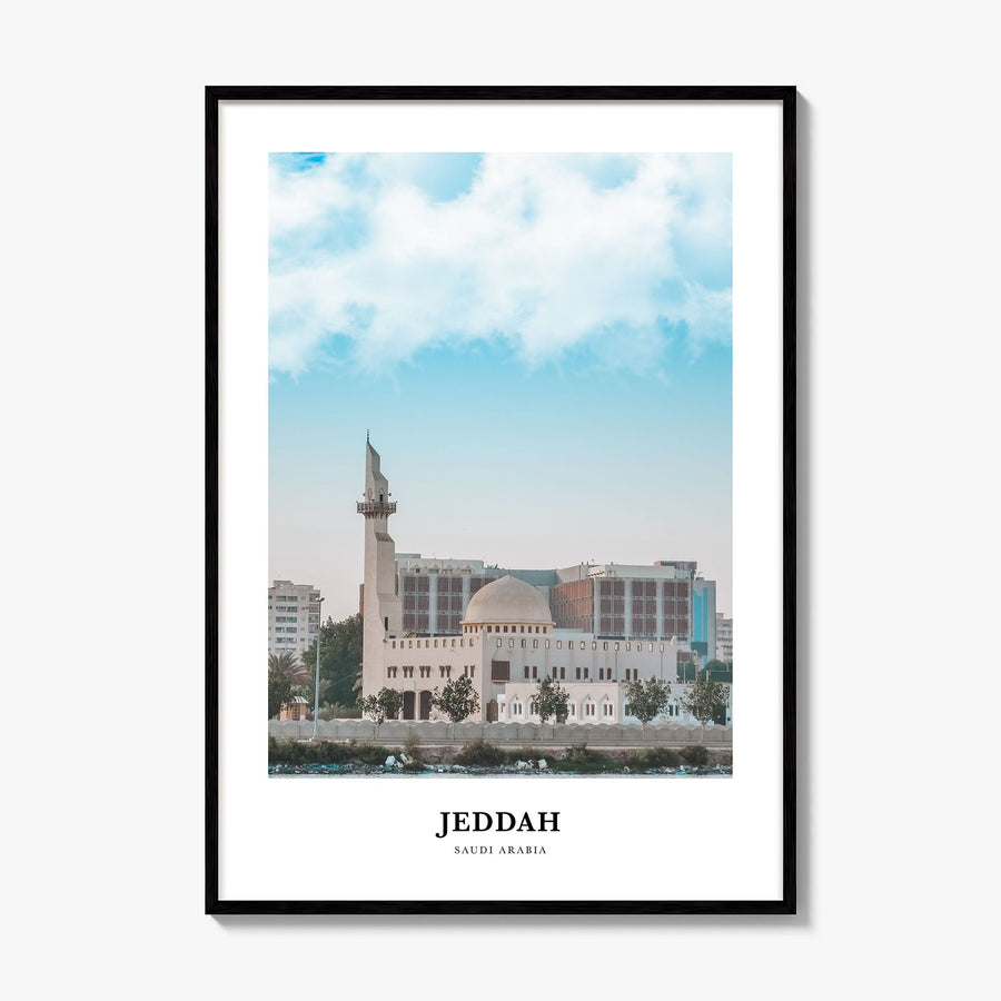 Jeddah Classic Poster, framed poster mockup