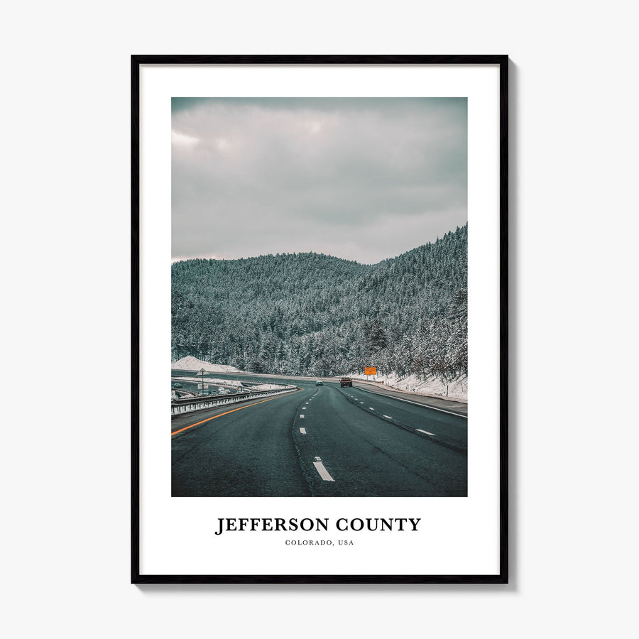 Jefferson County Classic Poster, framed poster mockup