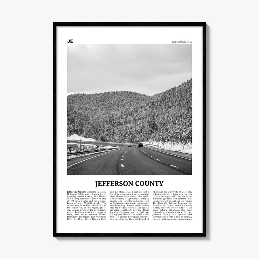 Jefferson County Newspaper Poster, framed poster mockup