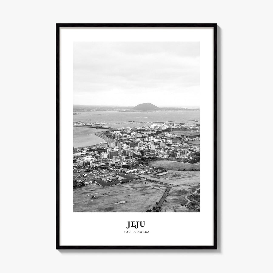 Jeju City Classic Poster, framed poster mockup