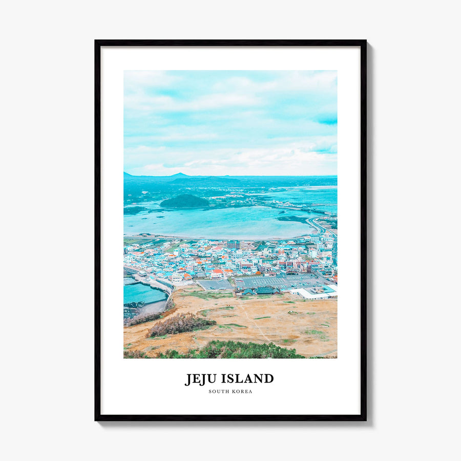 Jeju Island Classic Poster, framed poster mockup