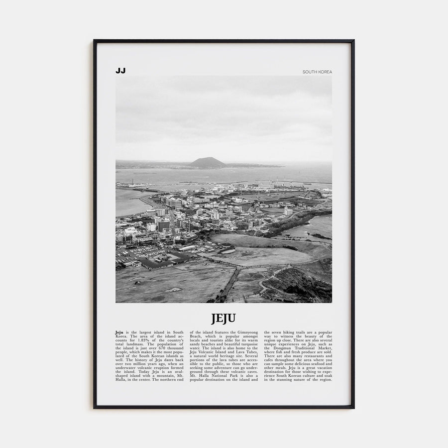 Jeju Island Poster None / 8x12 in Nbourhood Travel B&W Poster