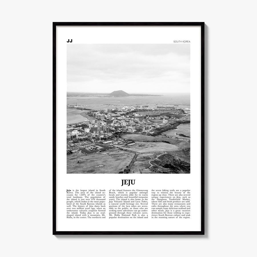 Jeju Island Newspaper Poster, framed poster mockup