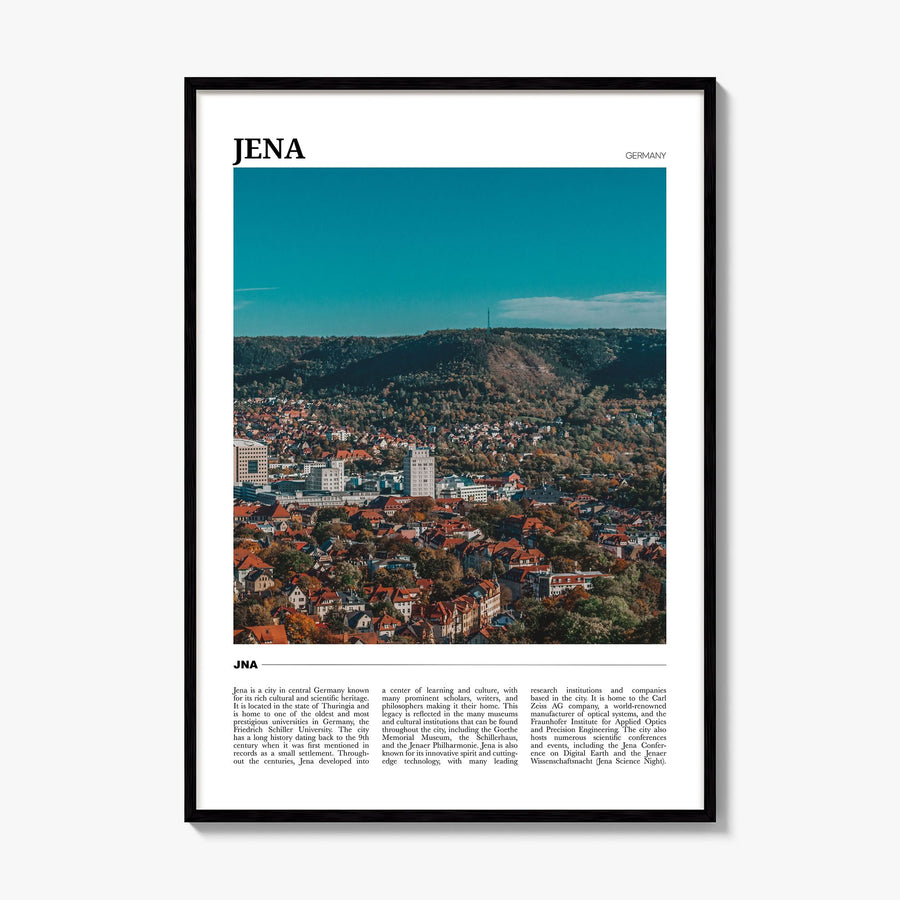 Jena Travel Poster, framed poster mockup