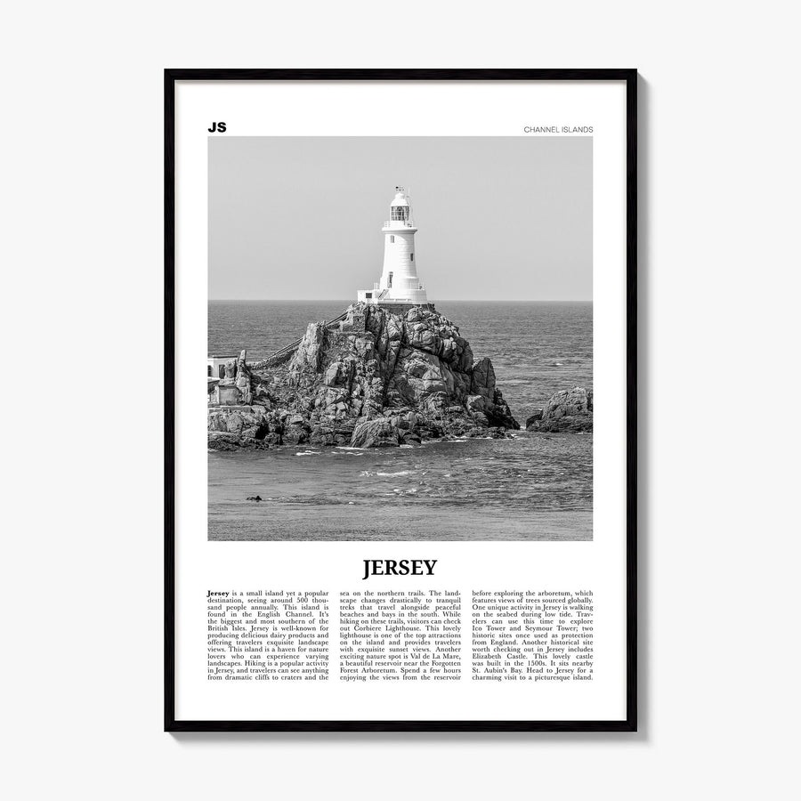 Jersey, Channel Islands Newspaper No 1 Poster, framed poster mockup