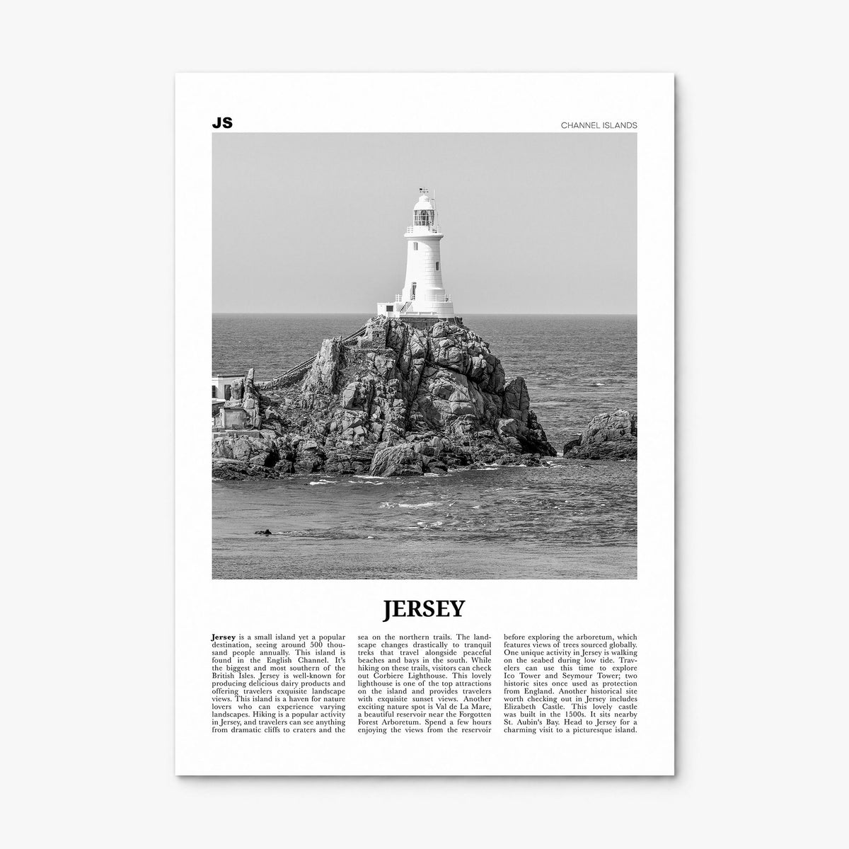 Jersey, Channel Islands Newspaper No 1 Poster, print only (unframed)