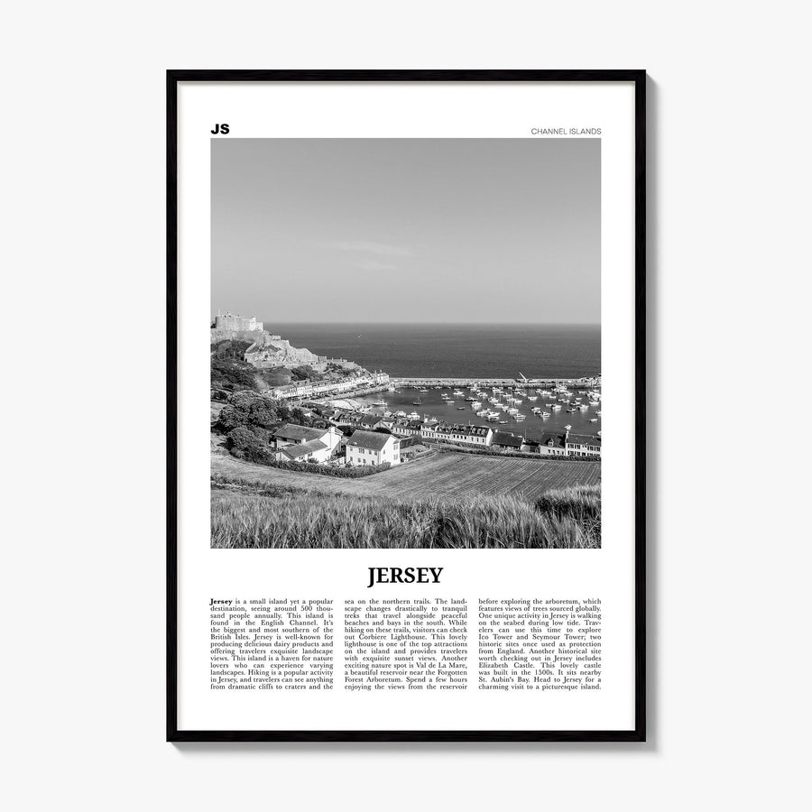 Jersey, Channel Islands Newspaper No 2 Poster, framed poster mockup
