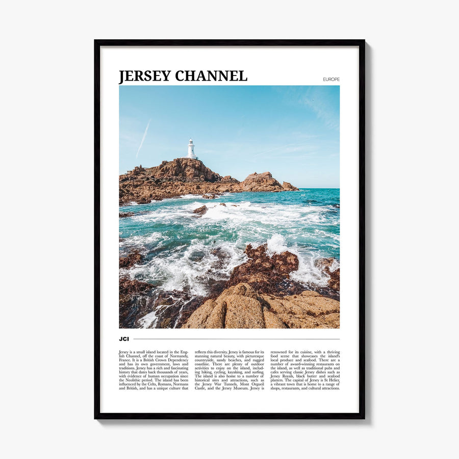 Jersey, Channel Islands Travel No 1 Poster, framed poster mockup