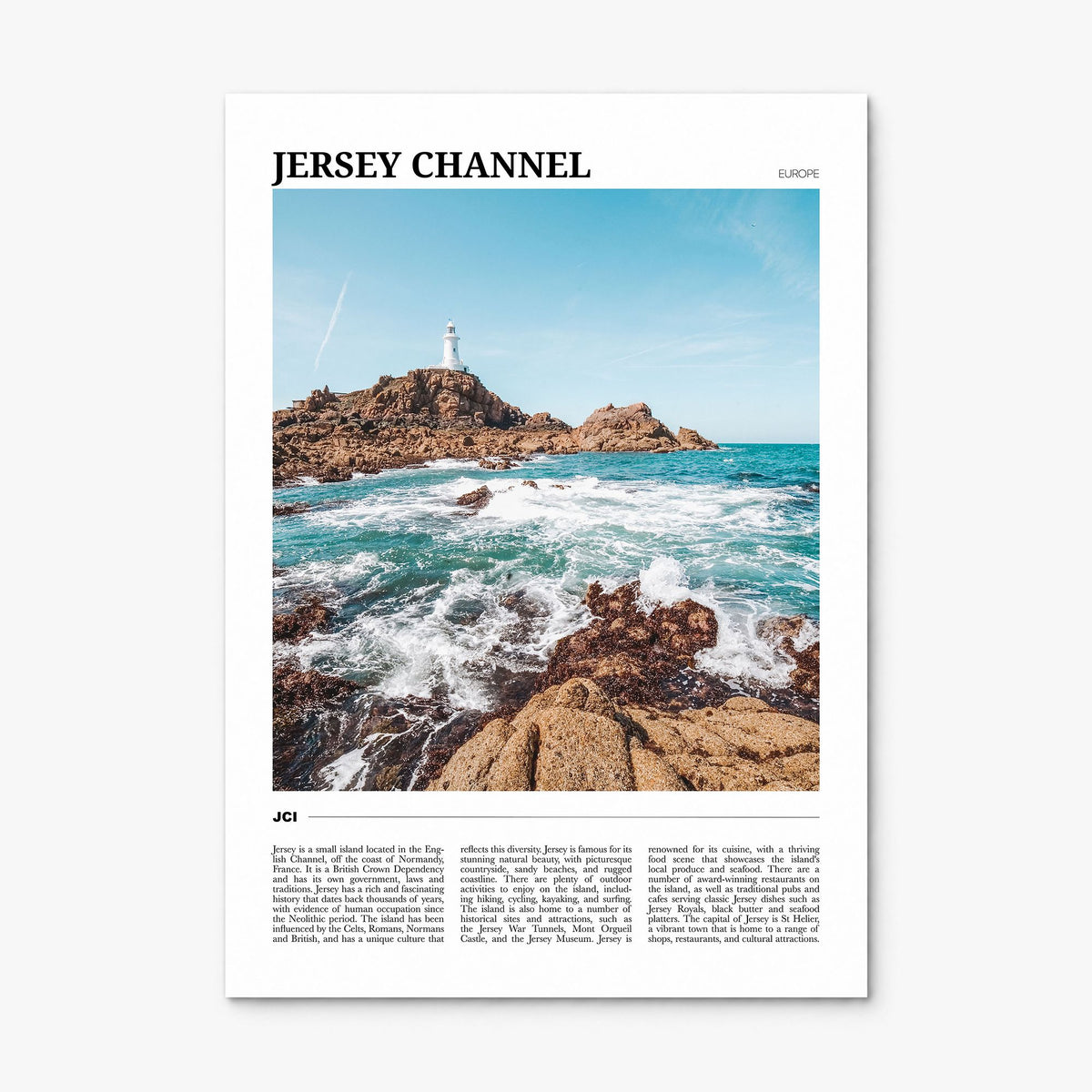 Jersey, Channel Islands Travel No 1 Poster, print only (unframed)