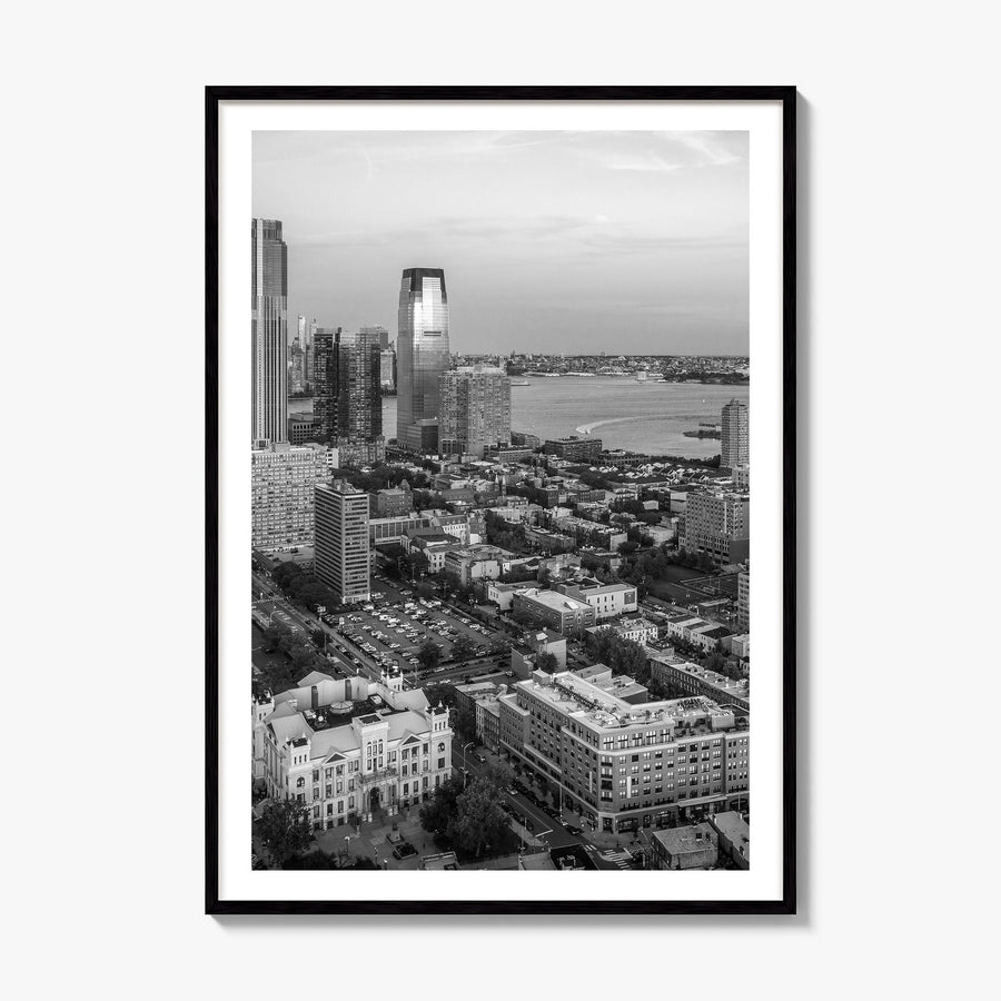 Jersey City Photo Poster, framed poster mockup, white border
