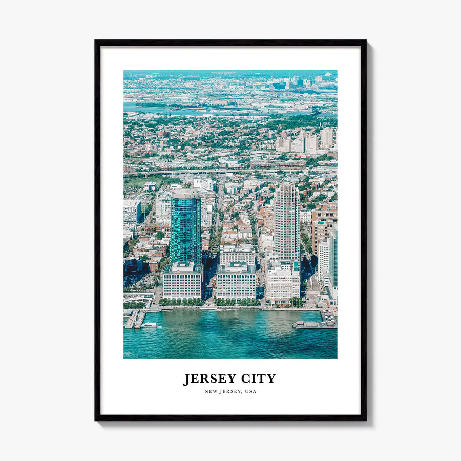 Jersey City Classic Poster, framed poster mockup