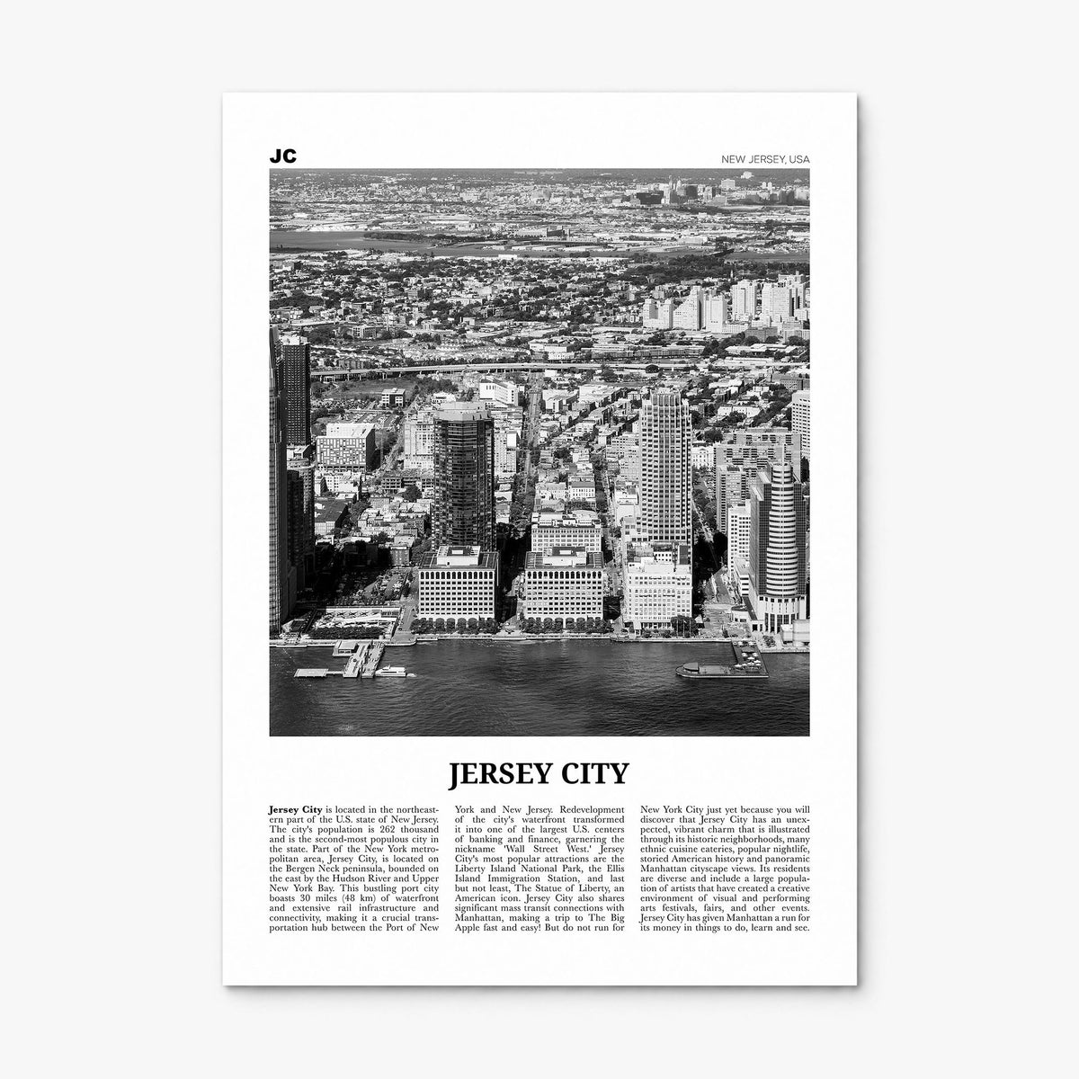Jersey City Newspaper No 1 Poster, print only (unframed)
