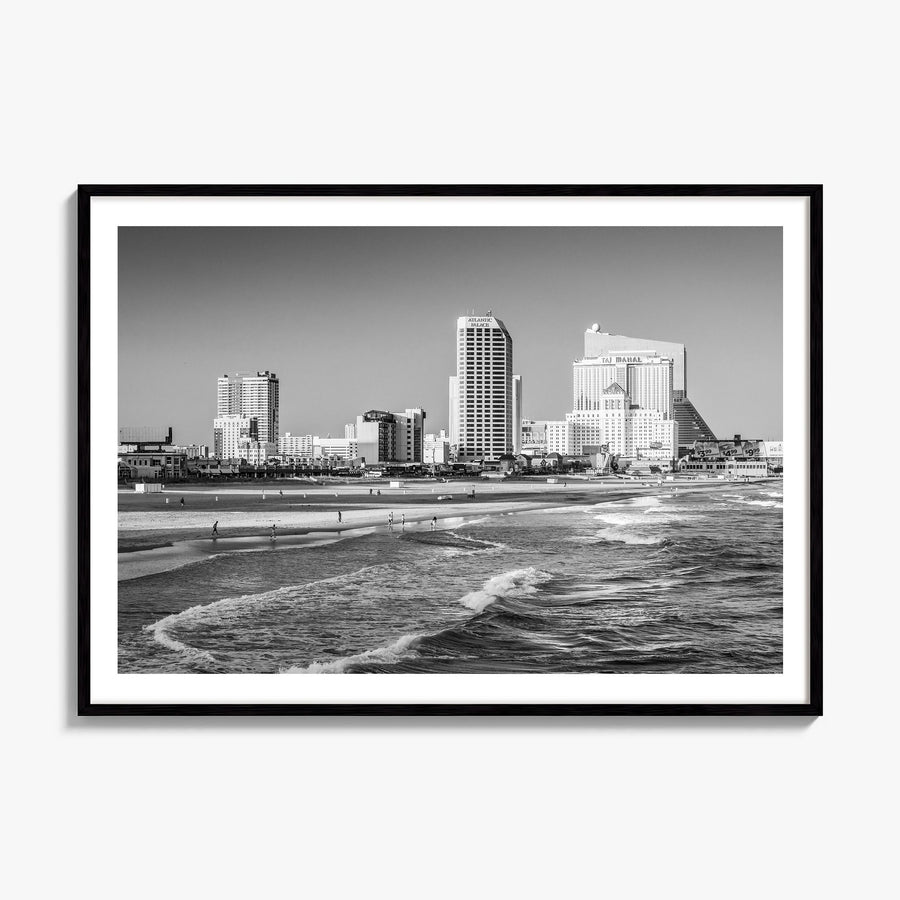 Jersey Shore Photo Poster, framed poster mockup, white border