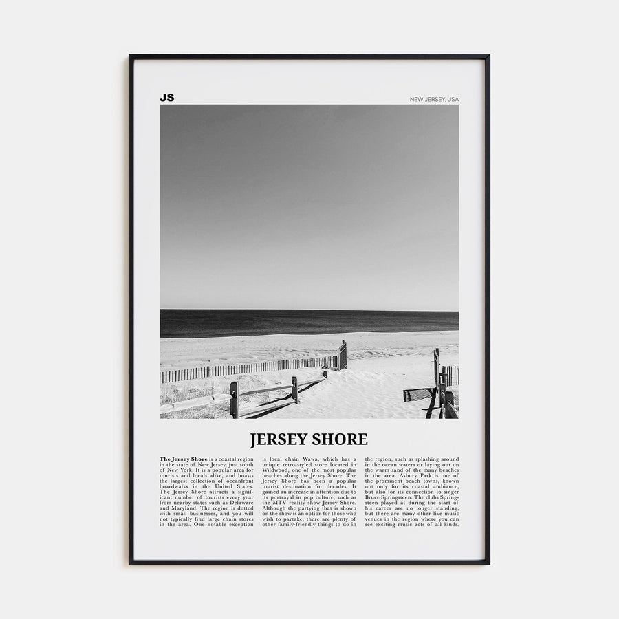 Jersey Shore No 1 Poster None / 8x12 in Nbourhood Travel B&W Poster