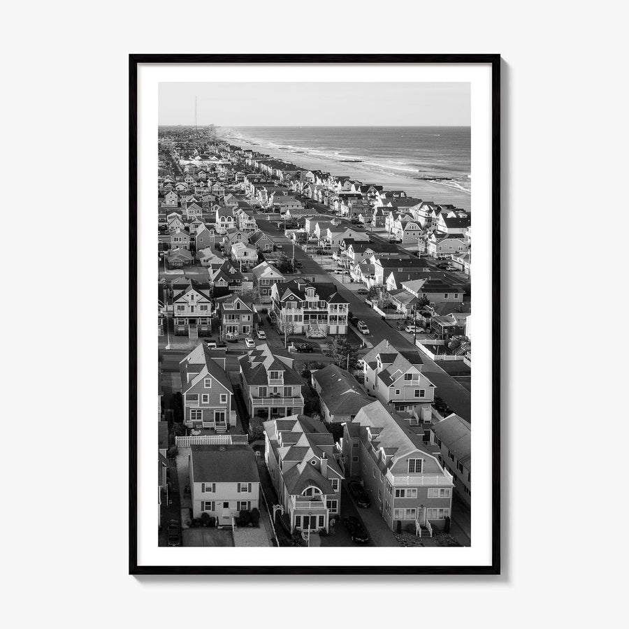 Jersey Shore Photo Poster, framed poster mockup, white border