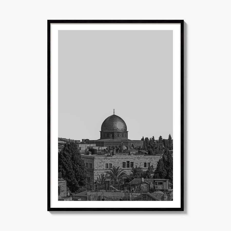 Jerusalem Photo Poster, framed poster mockup, white border
