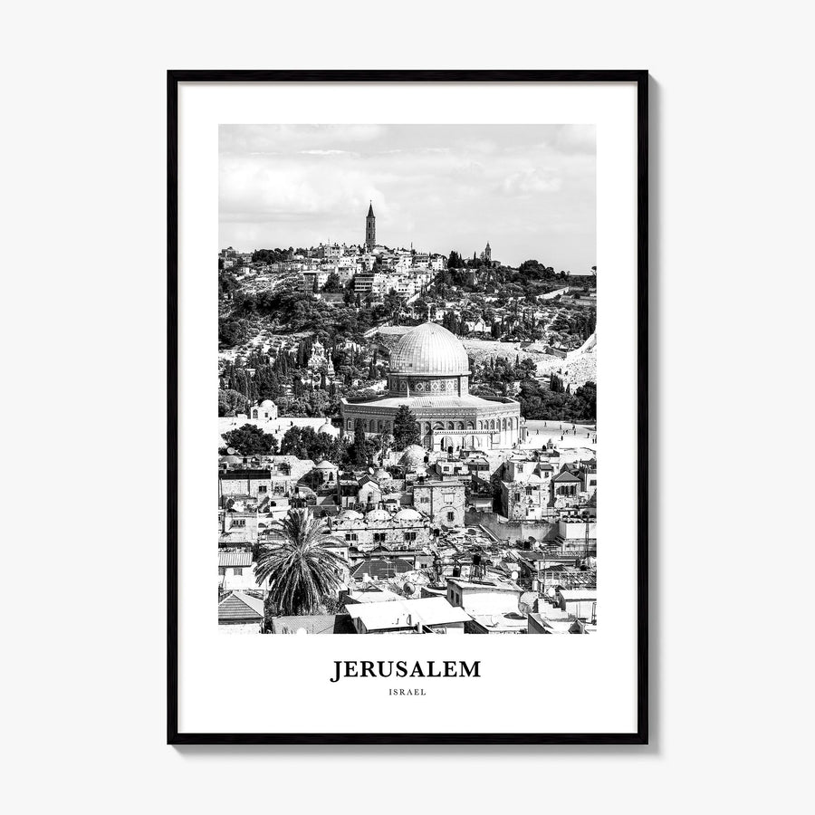 Jerusalem Classic Poster, framed poster mockup