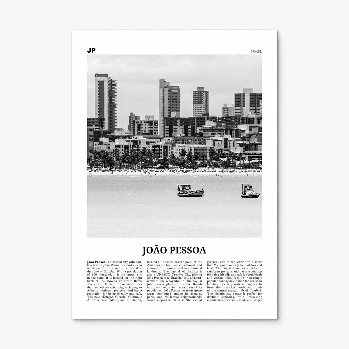 João Pessoa Newspaper Poster, print only (unframed)