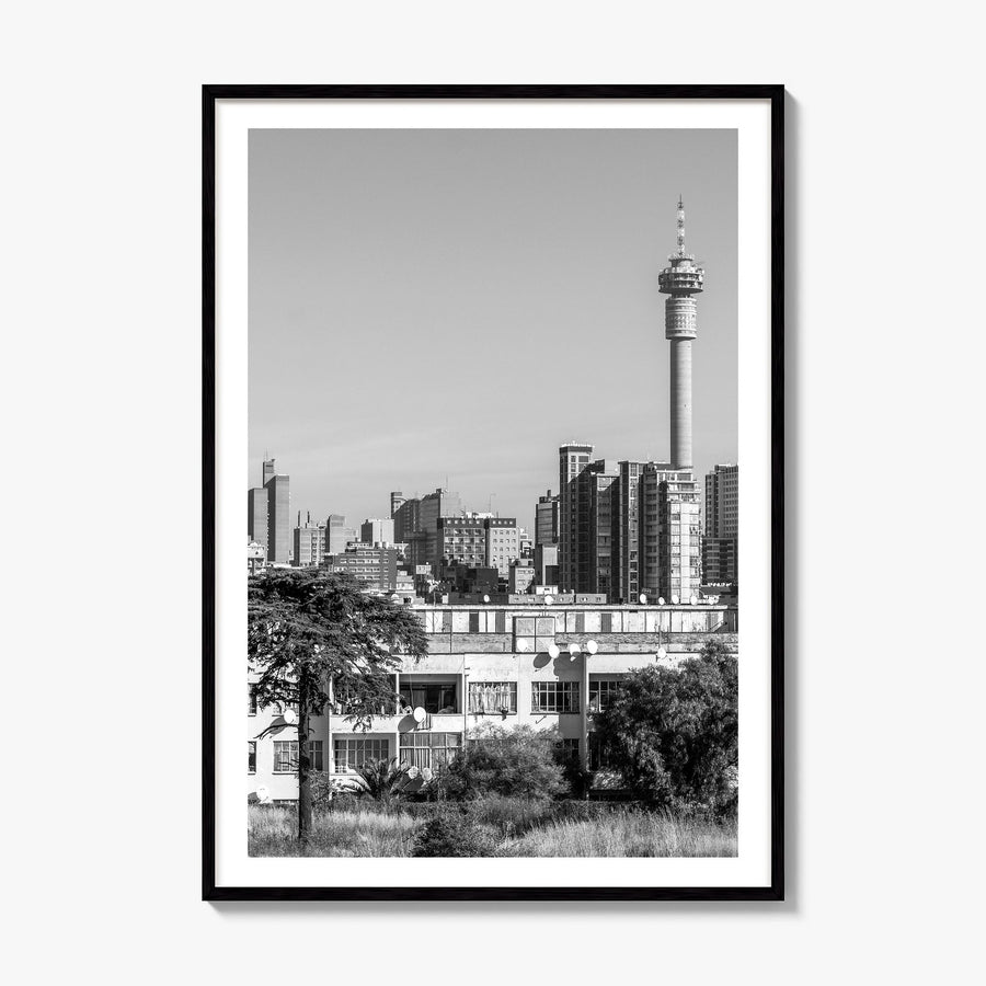 Johannesburg Photo Poster, framed poster mockup, white border