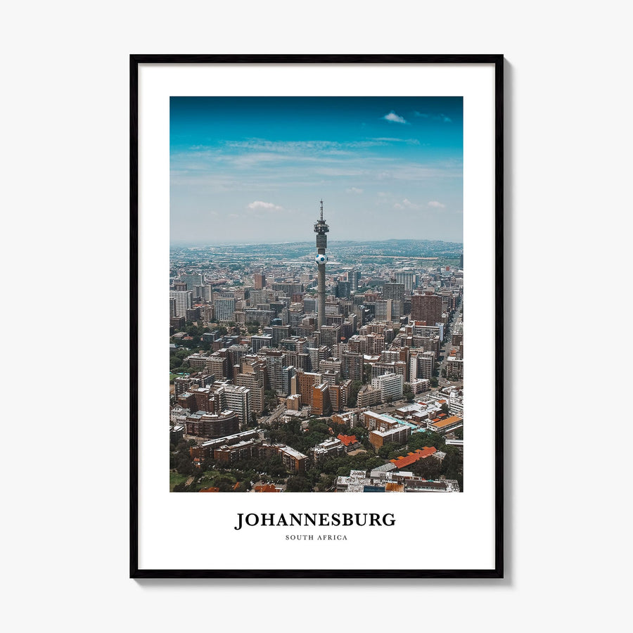 Johannesburg Classic Poster, framed poster mockup