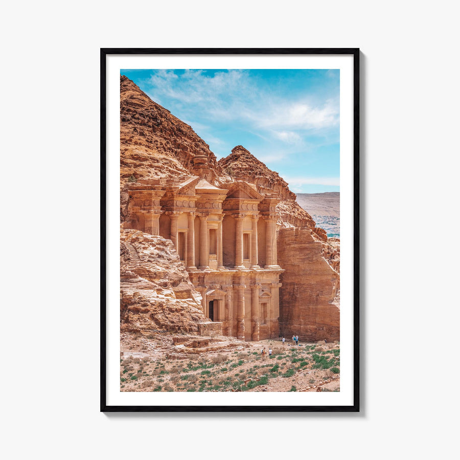 Jordan colorful photo poster of Middle East – vertical wall art, unframed print shown in interior mockup