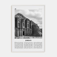 Jordan Poster White Wood / 8x12 in Nbourhood Travel B&W Poster