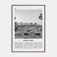 Joshua Tree National Park No 1 Poster None / 8x12 in Nbourhood Travel B&W Poster