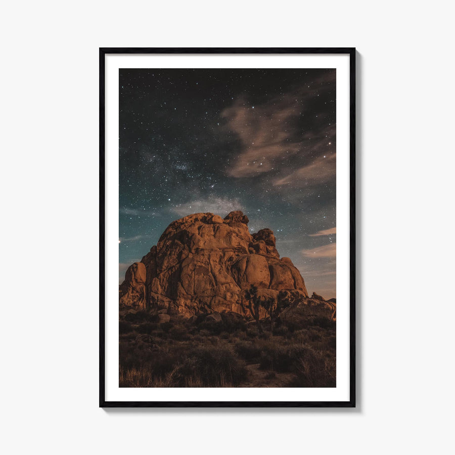 Joshua Tree National Park no. 6 colorful photo poster of California, USA – vertical wall art, unframed print shown in interio
