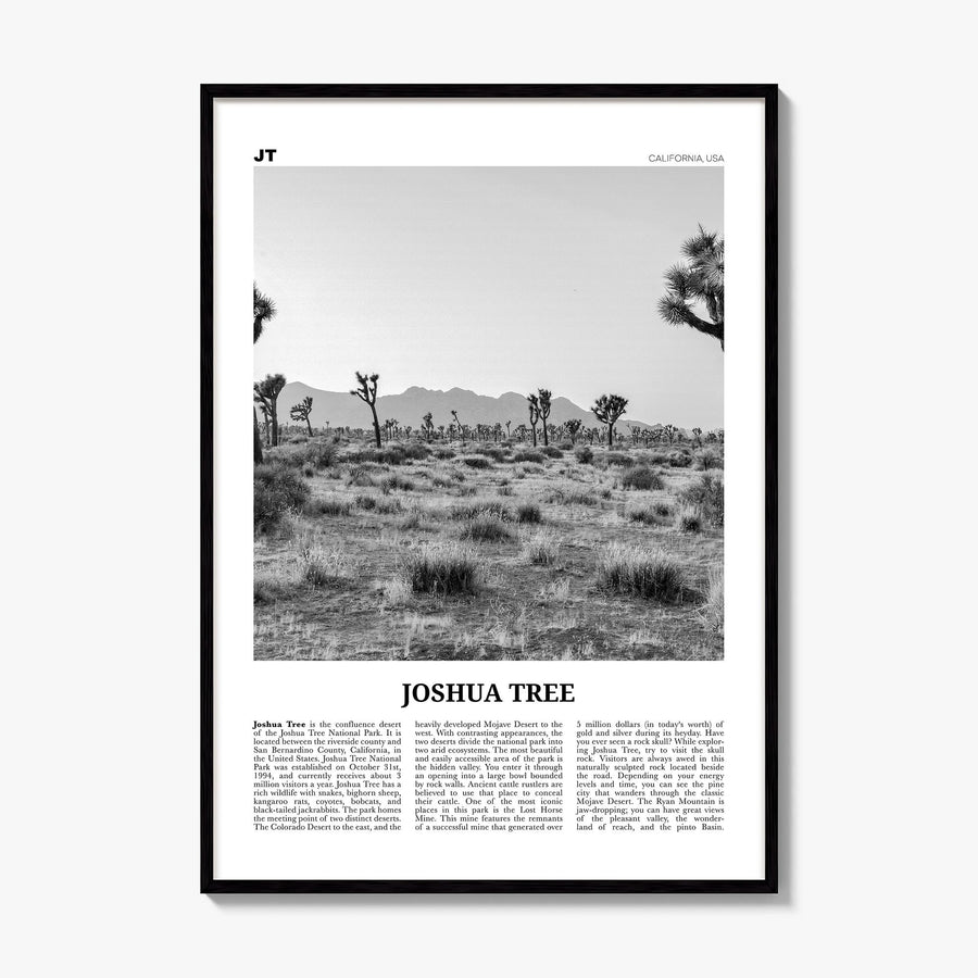 Joshua Tree National Park Newspaper No 1 Poster, framed poster mockup