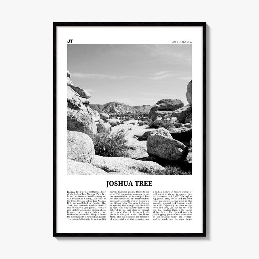 Joshua Tree National Park Newspaper No 2 Poster, framed poster mockup