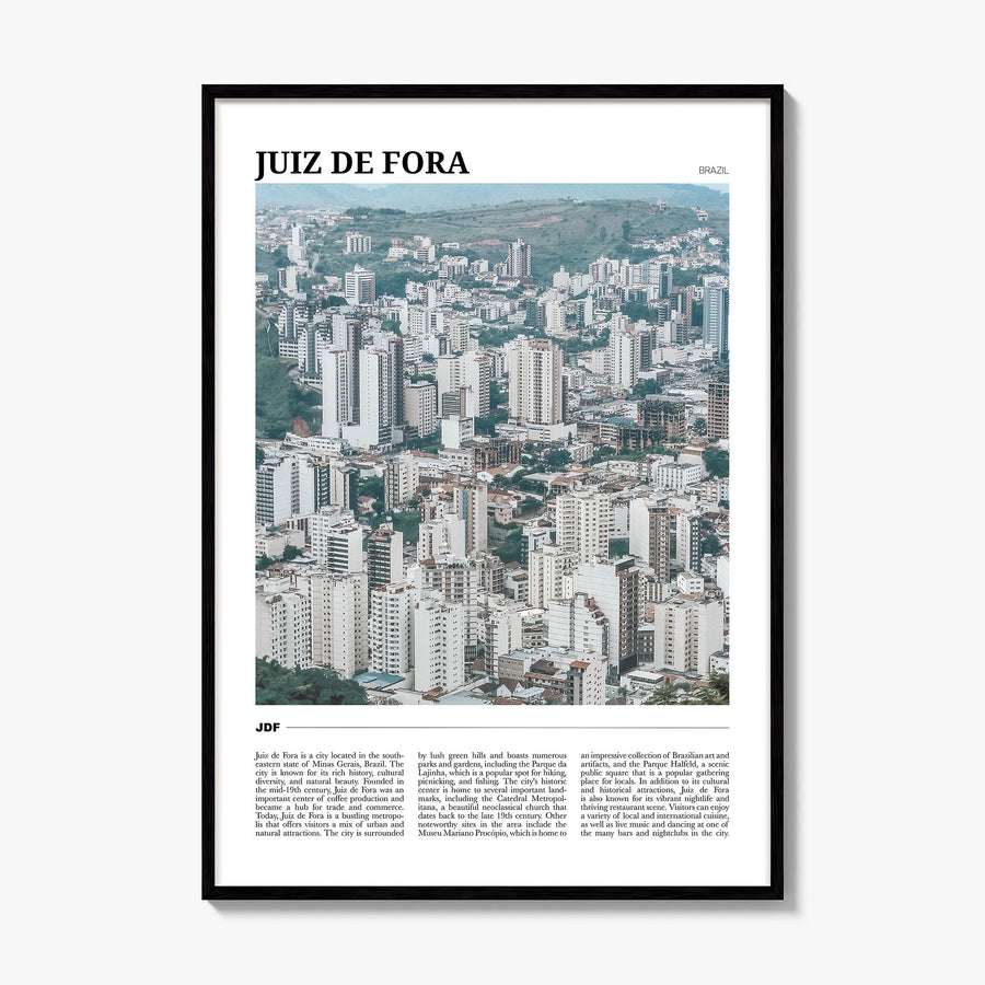 Juiz de Fora Travel Poster, framed poster mockup